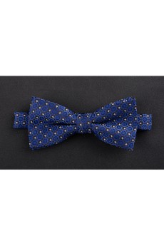 Blue Floral Microfiber Bow Tie