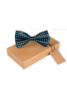 Green Polka Dot Microfiber Bow Tie