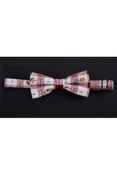 Pink Floral Microfiber Bow Tie