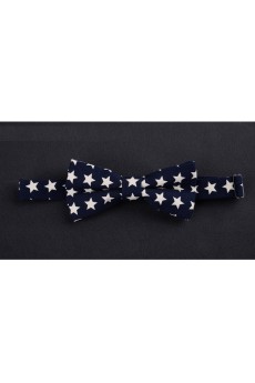 Blue Floral Microfiber Bow Tie