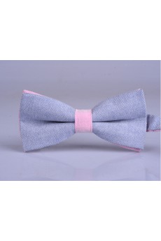 Purple Solid Microfiber Bow Tie