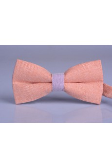 Orange Solid Microfiber Bow Tie