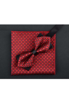 Red Polka Dot Microfiber 
Bow Tie and Pocket Square