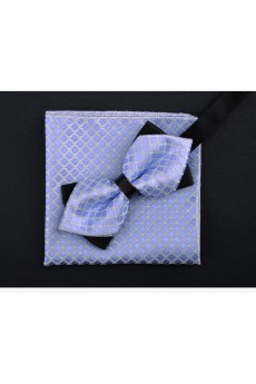 Purple Checkered Microfiber 
Bow Tie and Pocket Square