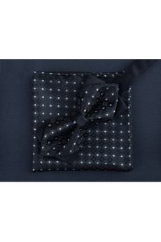 Black Polka Dot Microfiber 
Bow Tie and Pocket Square