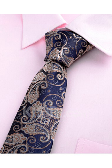 Brown Floral Microfiber Novelty Tie