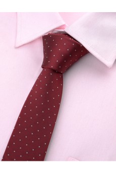 Red Polka Dot Microfiber Skinny Ties