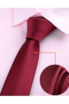Red Solid Microfiber Skinny Ties