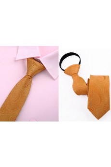 Yellow Floral Microfiber Skinny Ties