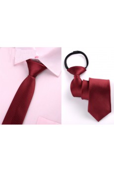Red Solid Microfiber Skinny Ties