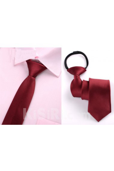 Red Solid Microfiber Skinny Ties