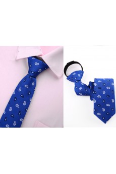 Blue Paisley Microfiber Skinny Ties