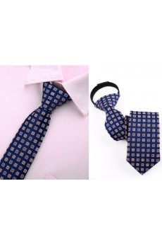 Blue Polka Dot Microfiber Skinny Ties