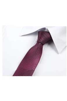 Red Polka Dot Microfiber Skinny Ties