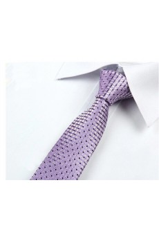 Purple Polka Dot Microfiber Skinny Ties