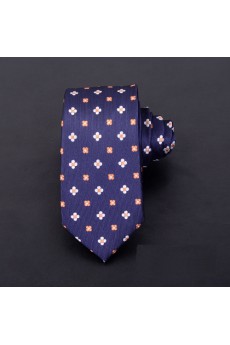 Blue Polka Dot Microfiber Skinny Ties