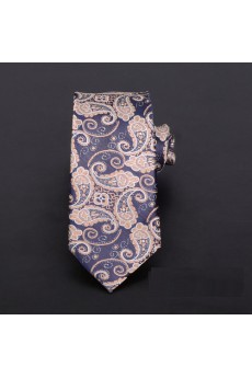 Brown Floral Microfiber Novelty Tie