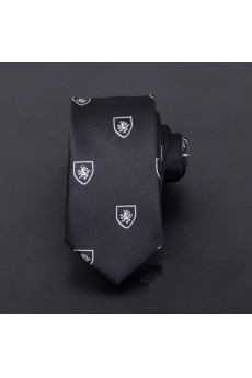 Black Floral Microfiber Novelty Tie