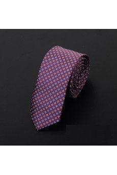 Red Polka Dot Microfiber Skinny Ties