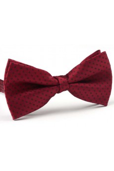 Red Polka Dot Microfiber Butterfly Bow Tie