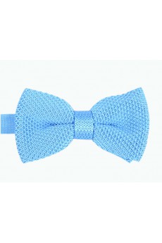 Blue Floral Polyester Butterfly Bow Tie