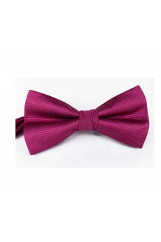 Red Striped Polyester Butterfly Bow Tie
