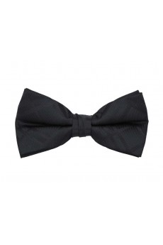 Black Floral Polyester Butterfly Bow Tie