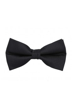 Black Polka Dot Polyester Butterfly Bow Tie
