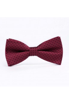Red Polka Dot Microfiber Butterfly Bow Tie