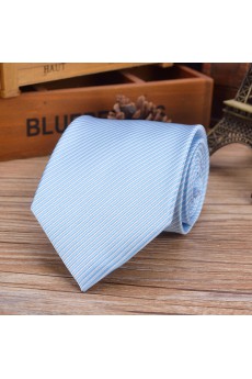 Blue Striped Emulation Silk NeckTie