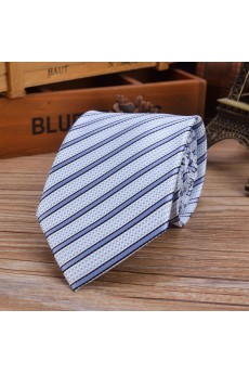 Blue Striped Emulation Silk NeckTie