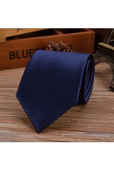 Blue Checkered Emulation Silk NeckTie