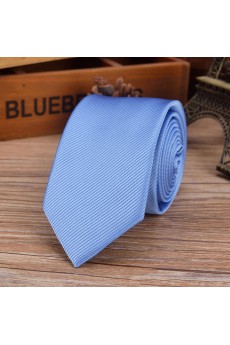 Blue Striped Emulation Silk NeckTie