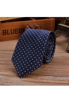 Blue Polka Dot Emulation Silk NeckTie