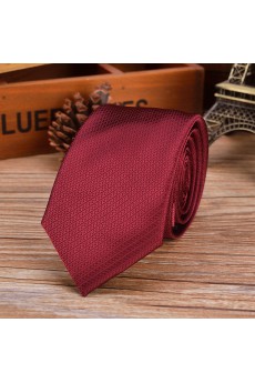 Red Striped Emulation Silk NeckTie