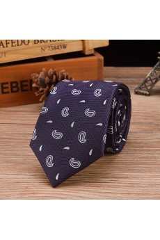 Blue Paisley Emulation Silk NeckTie