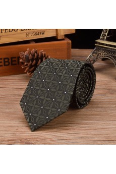 Brown Floral Emulation Silk NeckTie