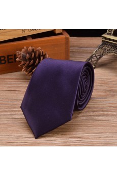 Purple Solid Emulation Silk NeckTie