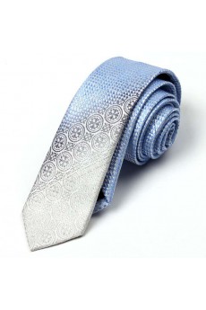 Blue Floral 100% Silk NeckTie