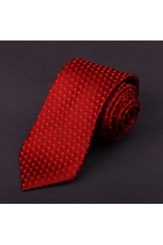 Red Polka Dot 100% Silk NeckTie