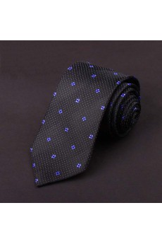 Black Floral 100% Silk NeckTie