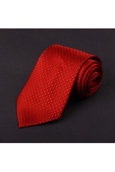 Red Polka Dot 100% Silk NeckTie