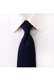 Blue Polka Dot Microfiber NeckTie