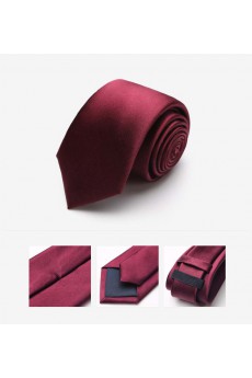 Red Solid 100% Silk NeckTie