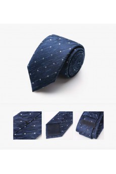 Blue Polka Dot 100% Silk NeckTie