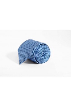 Blue Checkered Polyester NeckTie