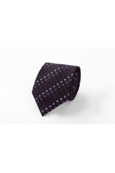 Purple Floral Polyester NeckTie