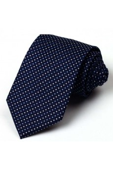 Blue Polka Dot Polyester NeckTie