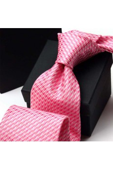 Pink Floral Polyester NeckTie