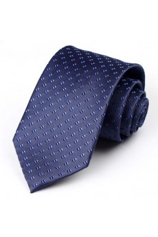 Blue Floral Polyester NeckTie